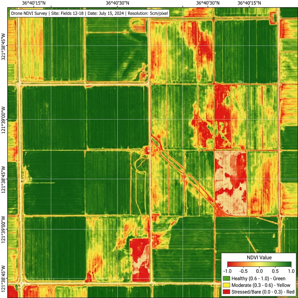 Mapa NDVI antes del tratamiento